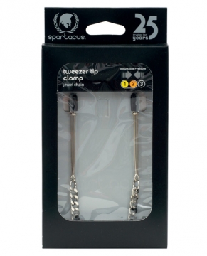Adjustable Tweezer Nipple Clamps w/Jewel Chain
