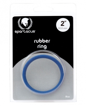 "Rubber Cock Ring - 2" Blue"