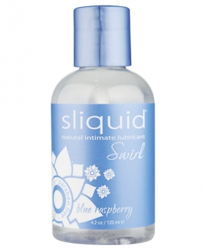 Sliquid Swirl Lubricant - 4.2 oz Bottle Blue Raspberry