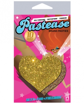 Pastease Gold Glitter Heart O/S