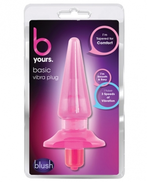 Blush Basic Vibra Anal Plug - Pink
