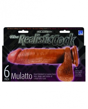 "6" Realistic Cock - Brown"