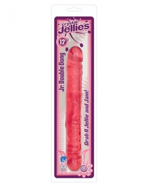 "Crystal Jellies 12" Jr. Double Dong - Pink"