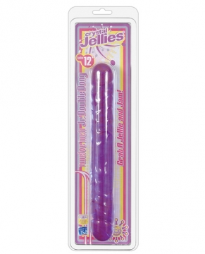 "Crystal Jellies 12" Jr. Double Dong - Purple"