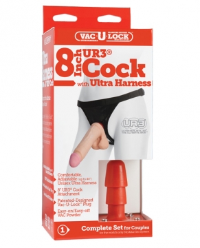 "Ultra Harness 2 w/8" Ur3 Cock"