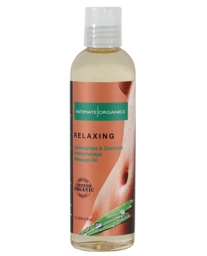Organic Relaxing Massage Oil - 4 oz Coconut & Lemongrass