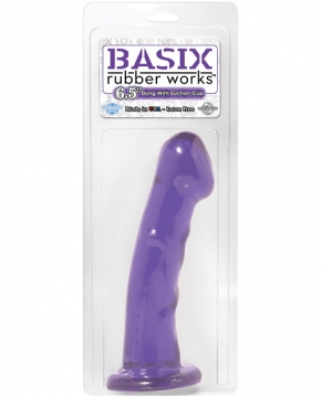 "Basix Rubber Works 6.5" Dong - Purple"