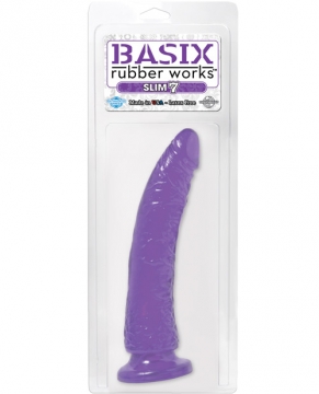 "Basix Rubber Works 7" Slim Dong - Purple"