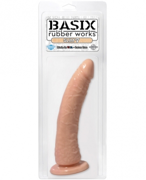 "Basix Rubber Works 7" Slim Dong - Flesh"