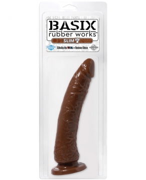 "Basix Rubber Works 7" Slim Dong - Brown"