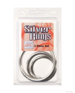 "Metal Rings 3 Pack (Sm, Md, Lg) - Silver"