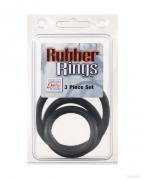 "Rubber Ring 3 Pack (Sm,Md,Lg) - Black"