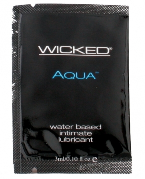 Wicked Sensual Care Collection Aqua Packette Waterbased Lubricant - .1 oz Fragrance Free