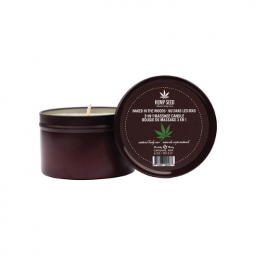Earthly Body Suntouched Hemp Candle - 6 oz Round Tin Naked in the Woods