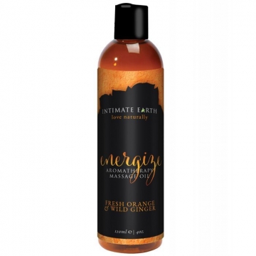 Organic Energizing Massage Oil - 4 oz Orange & Ginger