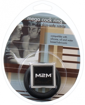 M2M Mega Nitrile Cock Ring - Small Black