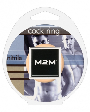 "M2M Nitrile Cock Ring - 1.25"" Nude"