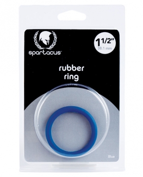 "Rubber Cock Ring - 1.5"" Blue"