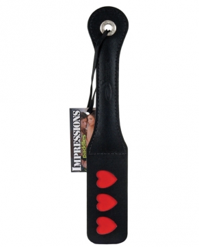 "12" Leather Heart Impression Paddle"