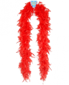 Lightweight Feather Boa - Red
