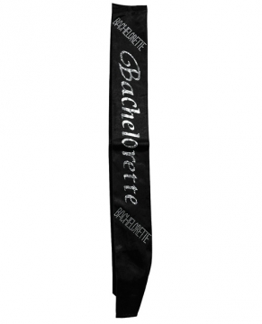 Bachelorette Non Flashing Sash - Black