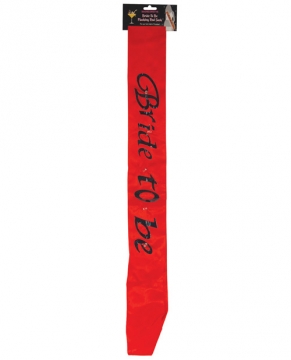 Bachelorette Bride to Be Flashing Sash - Red