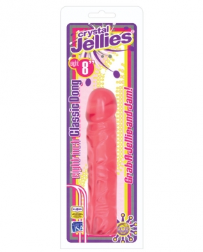 "Crystal Jellies 8"" Classic Dildo - Pink"