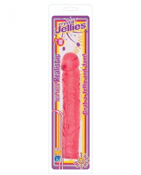 "Crystal Jellies 10" Classic Dildo - Pink"