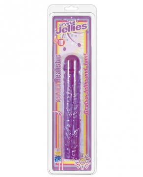 "Crystal Jellies 10"" Classic Dildo - Purple"
