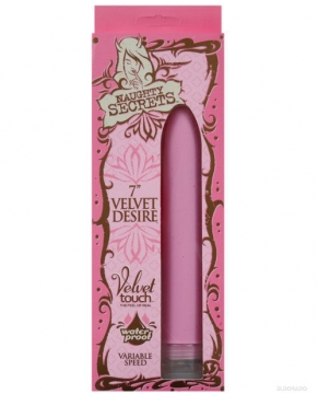 "Naughty Secret 7" Velvet Desire Waterproof Vibe - Pink"