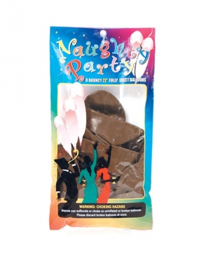 "22"" Naughty Party Penis Balloons - Brown Pack of 8"