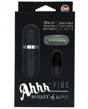 Ahhh Vibe Bullet of Love w/Sleeve - Black