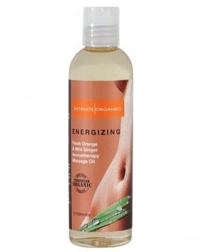 Organic Energizing Massage Oil - 4 oz Orange & Ginger