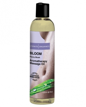Intimate Organics Bloom Massage Oil - 4 oz Peony Blush