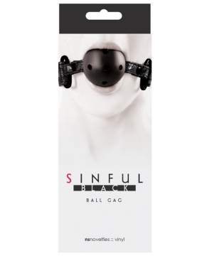 NS Novelties Sinful Black Ball Gag