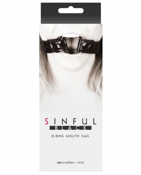 NS Novelties Sinful O Ring Mouth Gag - Black