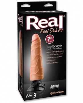 "Real Feel Deluxe No. 3  7" Waterproof Vibe - Flesh Multi Speed"