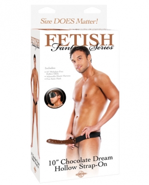 "Fetish Fantasy Series 10" Chocolate Dream Hollow Strap On"