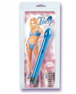 "6.5" Slender Tulip Wand - Cobalt"