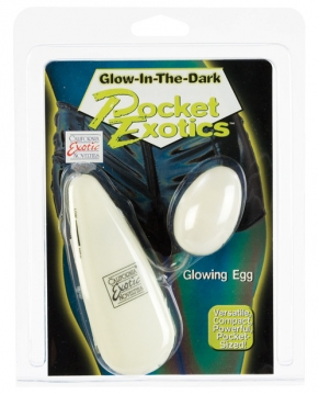 Glow-Dark Pocket Exotics Vibrating Egg