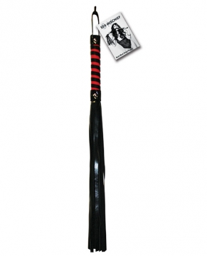 Sex & Mischief Stripe Flogger - Black & Red